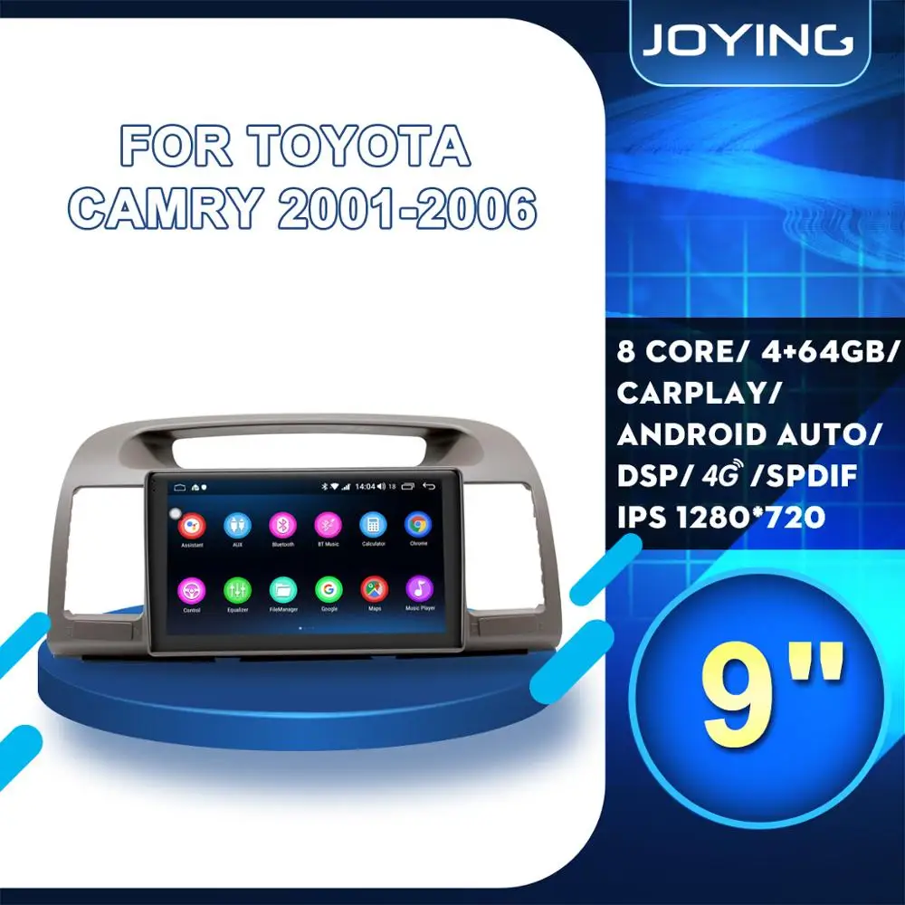 Радуясь 9 дюймов Android10 автомобиль радио для Toyota Camry 2001 2006 GPS DSP Carplay SPDIF 5gwifi