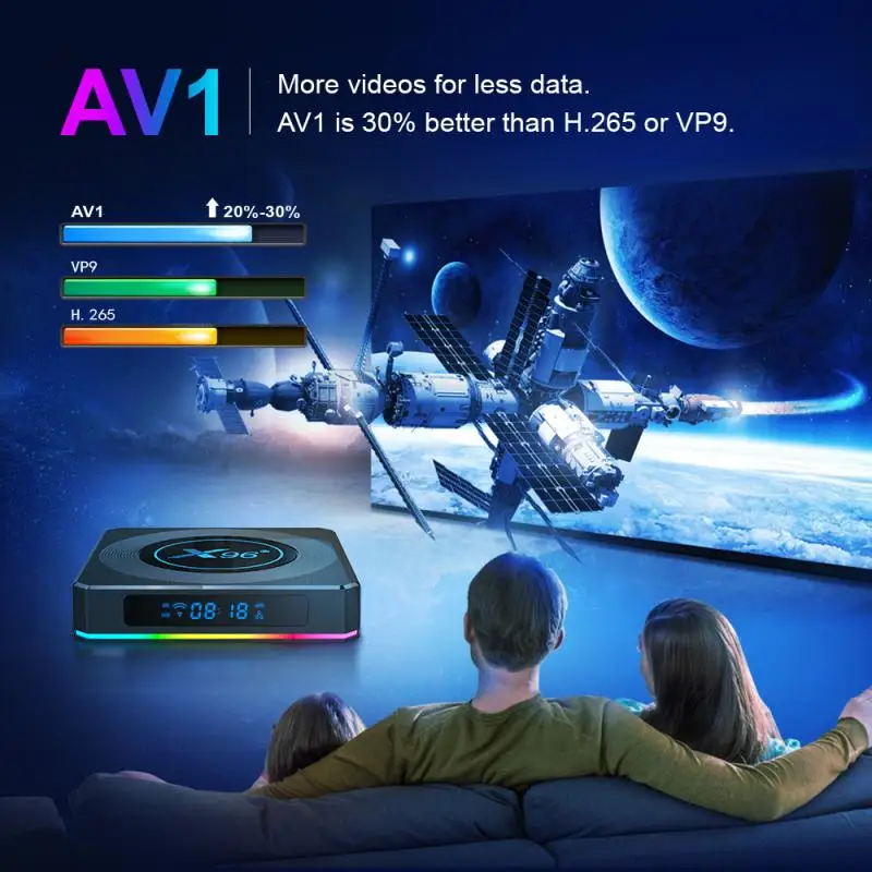 

ТВ-приставка VONTAR X96 X4 Amlogic S905X4 Smart RGB, 4 + 64 ГБ, Wi-Fi