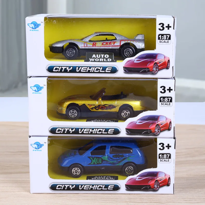 Новая детская Игрушечная модель автомобиля 1: 87 мультфильм мини-моделирование
