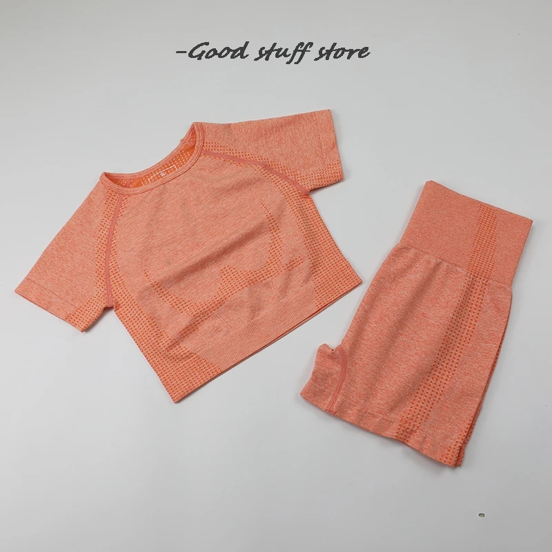 Спортивный комплект для женщин йоги тренировок фитнеса одежда короткий топ