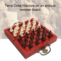 folding vintage chinese chess board games set portable wooden board travel games for leaders friends outdoor gift collectibles