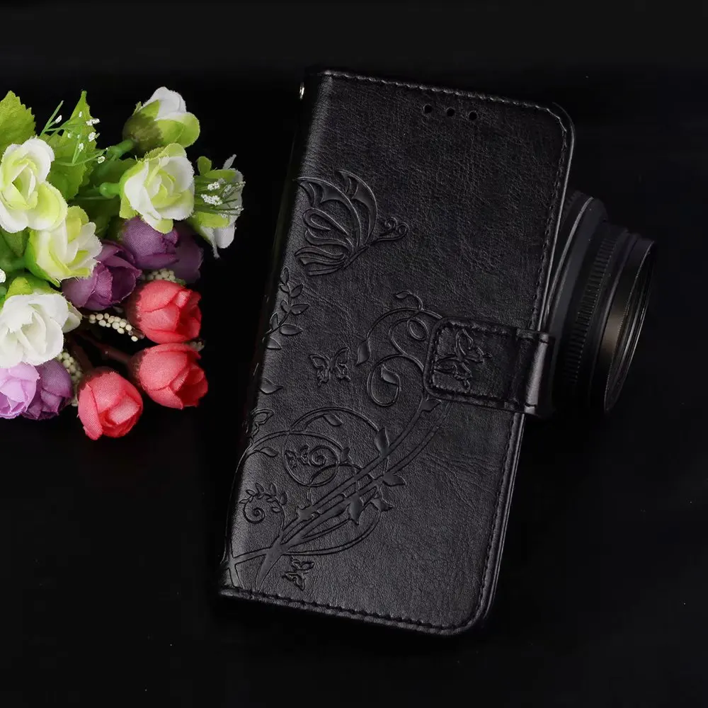 Black Чехол-книжка с откидной крышкой для SAMSUNG Galaxy J1 6() J120F J120H J120ZN SM-J120FN J12016 из искусственной кожи, чехол-бумажник, чехол из ТПУ с полным корпусом - Цвет: Black