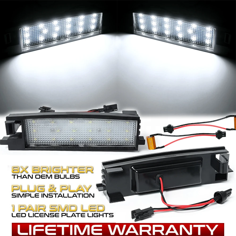 

2Pcs Car LED License Number Plate Light Lamps For Toyota Aygo Yaris Rav4 Auris 2 Avalon Corolla iM Solara Vanguard Scion iM