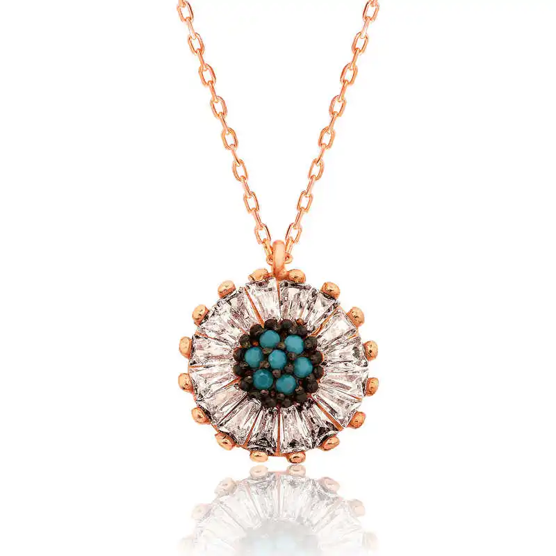 

Real Silver 925 Jewelry Silver Daisy Lady Necklace