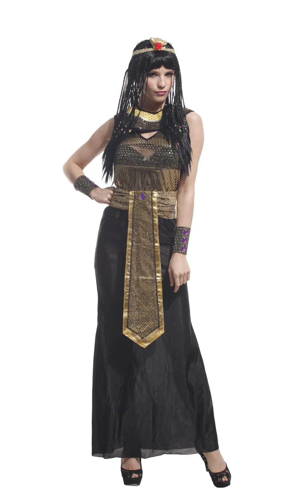 

Adult Egpytain Queen Costume Halloween Cosplay Costume Egypt Cleopatra Dress Fancy Party Masquerade Disfraz for Woman