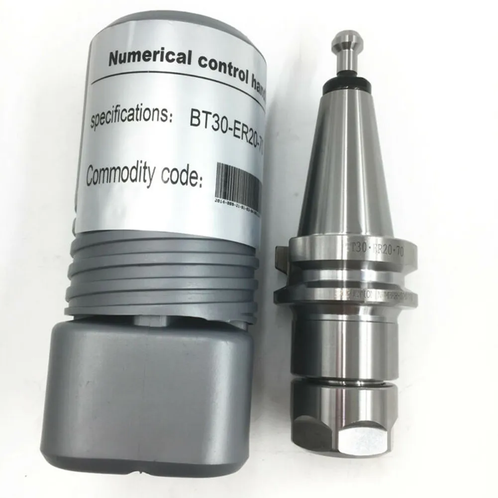 

10000RPM BT30 Chuck Toolholder ER20 L70mm HSS Material & Pull Stud CNC Milling