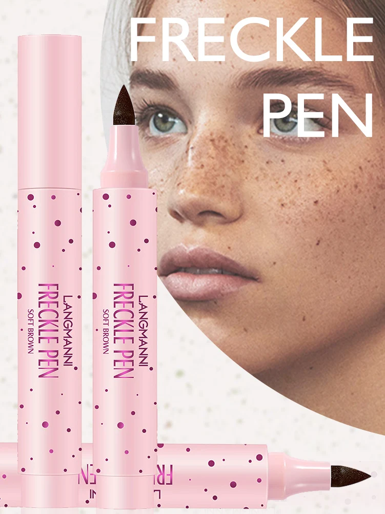 

Freckle Pen Waterproof and Long-Lasting Dot Spot Pen for Fake Natural Freckles Light Brown Dark Brown for Men and Women Freckle