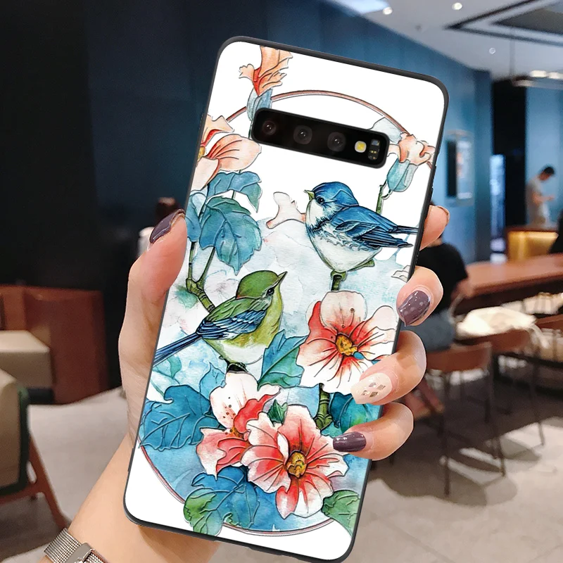 2niao3hu Роскошные 3D крышка тиснения для samsung Galaxy A20e A70 A40 A50 A60 A30 A10 A3 A5 A7 A9 A6 A8 плюс S10 плюс S10e чехлы - Цвет: 2niao3hu