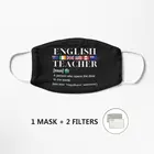 Флаги английских учителей, белая маска для письма мир и четкость, моющаяся многоразовая дышащая маска, Пылезащитная маска для лица