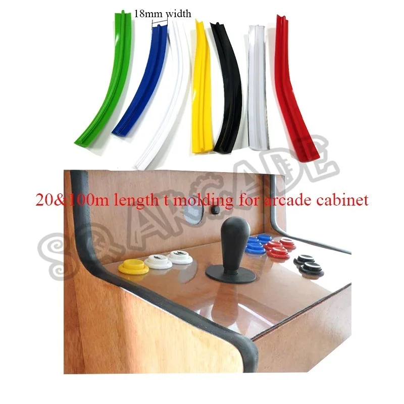 19mm width red/yellow/green/blue t moulding 6meters 20meters Plastic T-Molding T Moulding Arcade MAME Cabinet | Спорт и развлечения