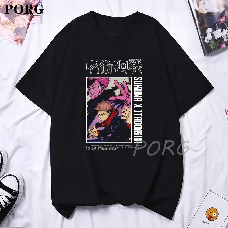 

Футболка женская с коротким рукавом и принтом аниме, унисекс