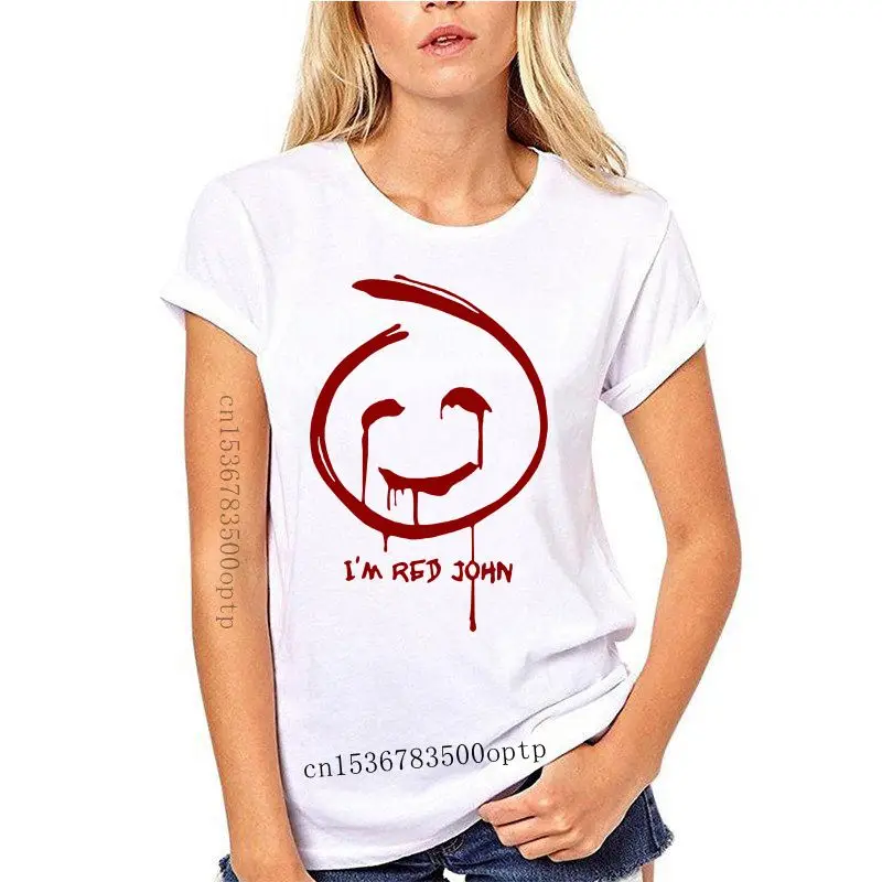 Женская футболка с принтом Я Красный Джон Повседневная со слоганом из сериала