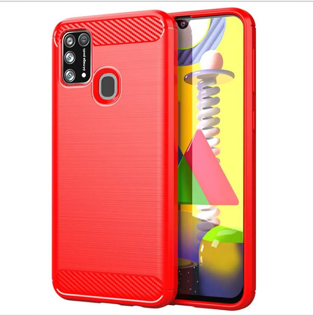 Чехол для Samsung Galaxy M31 A21 A01 чехол из углеродного волокна противоударный A31 A315F/DS