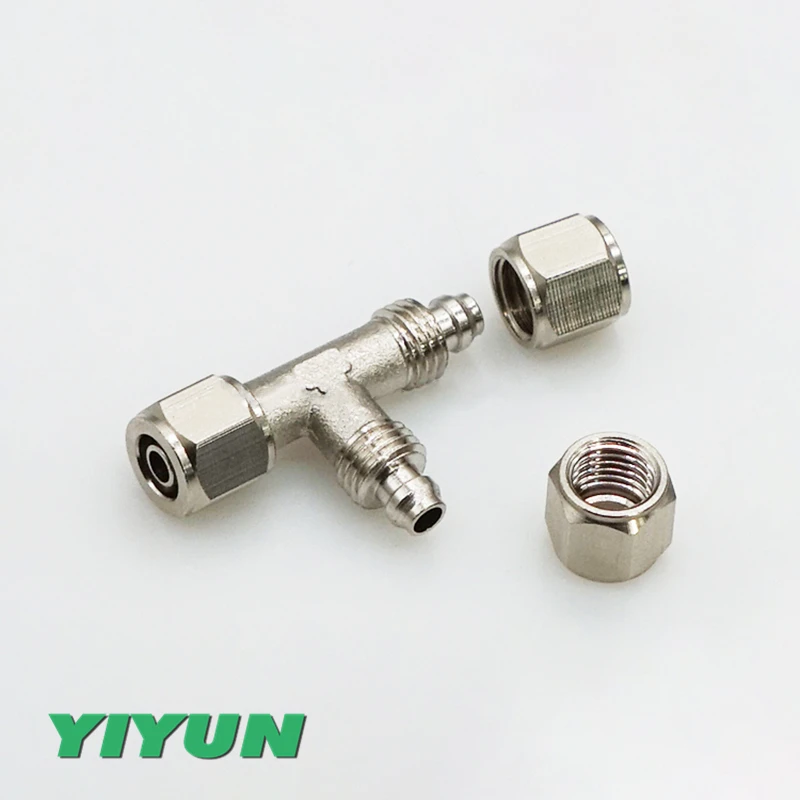 Латунь Т-образного трехходового переменного диаметра быстрого скручивания