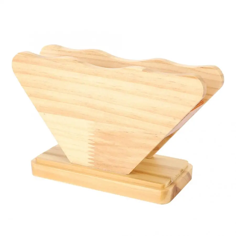 Кофе фильтр дерево фильтры держатель полка дисплея Бумага диспенсер для