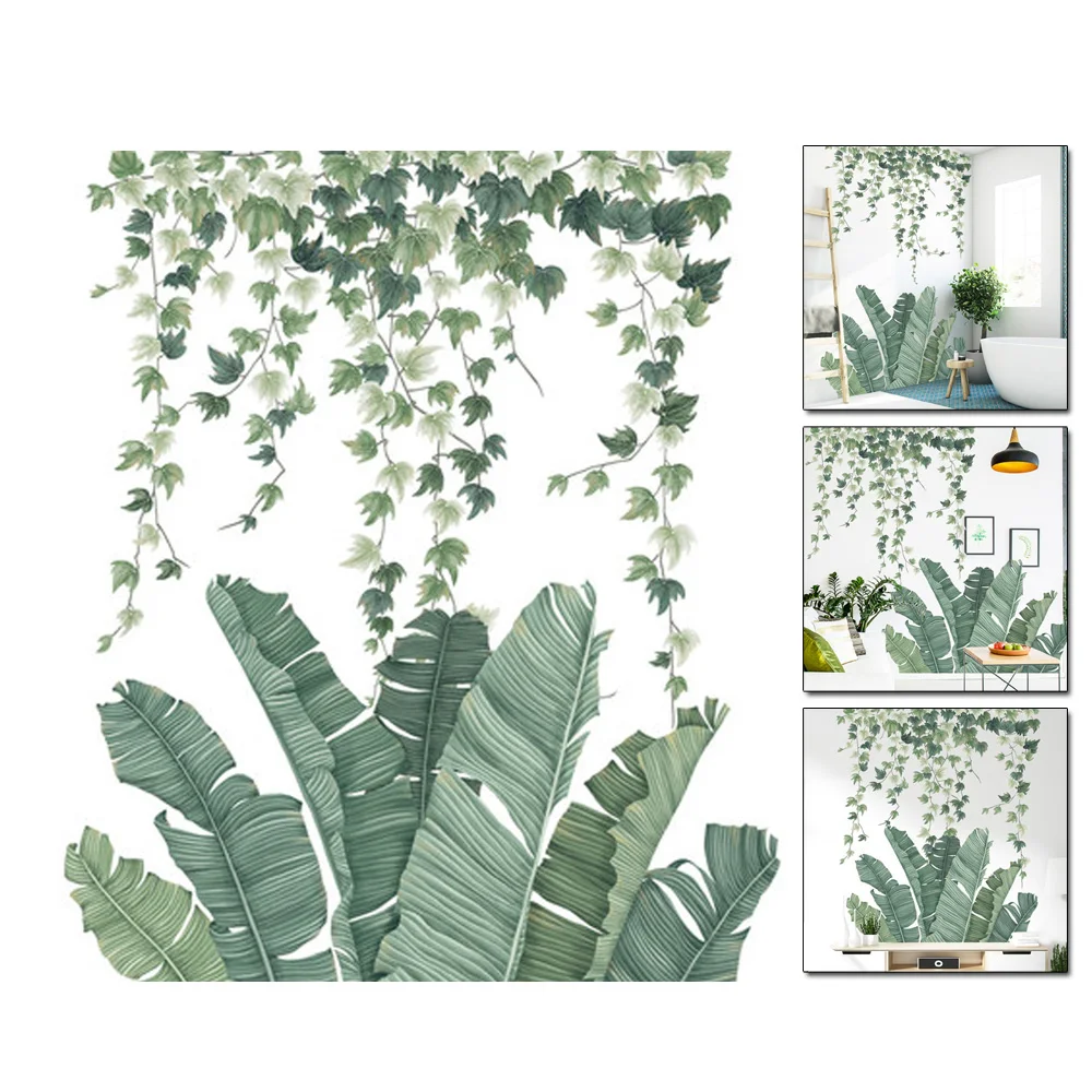 Tropical Leaves Green Plant Wall-Sticker Vinyl Decal Home Room Art Mural Decors | Дом и сад
