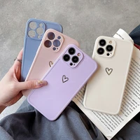glossy cartoon love heart phone case for iphone 13 12 11 pro max xs max x xr 7 8 plus se 2020 soft shockproof bumper back cover