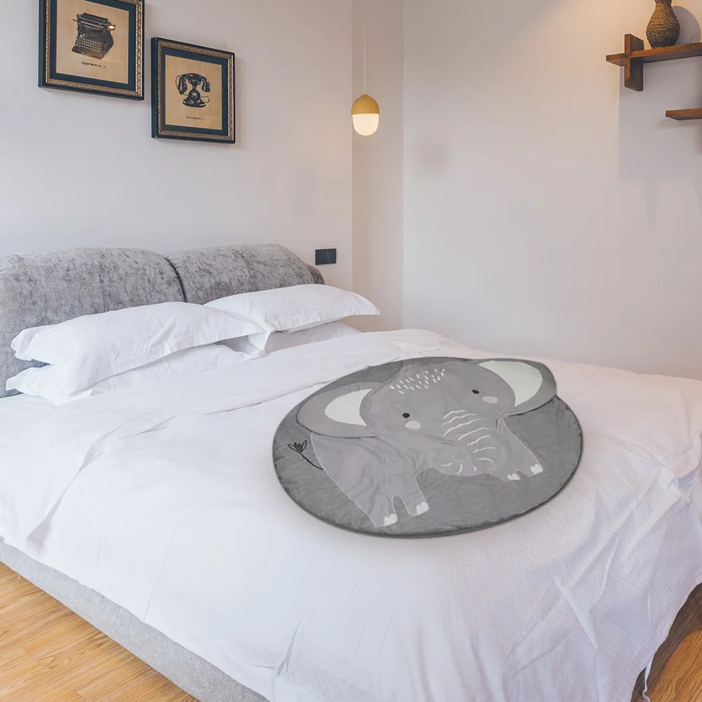 Детский ковер для детской комнаты игровой коврик в форме слона круглый