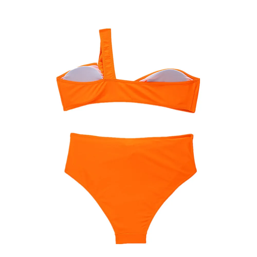 

2021 New Pure Color Bikini New Color Swimsuit Trade