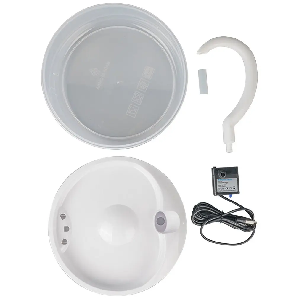 

Диспенсер для воды для домашних животных с круглым фильтром Fawn, бесшумный автоматический диспенсер для фильтрации воды с активированным уг...