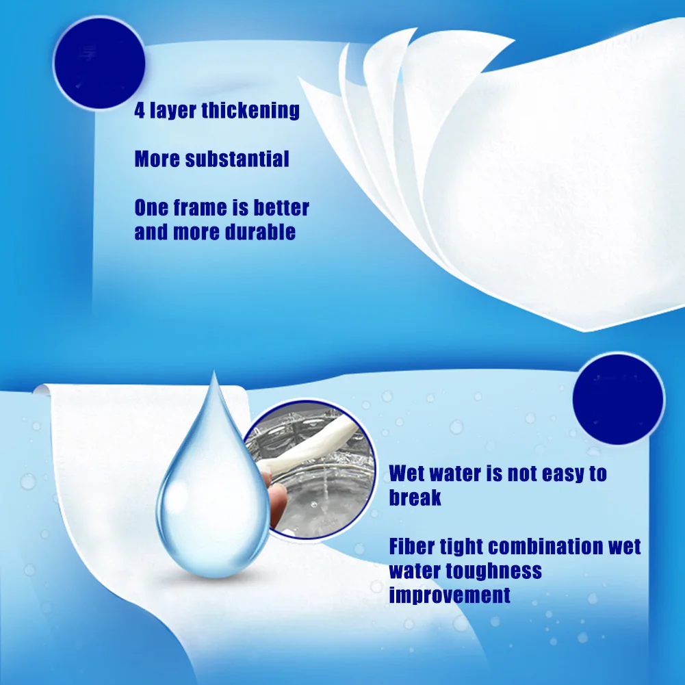 

Newly 1 Roll 4-ply Paper Tissue Toilet Roll Paper Public Hotel Commercial Use S66