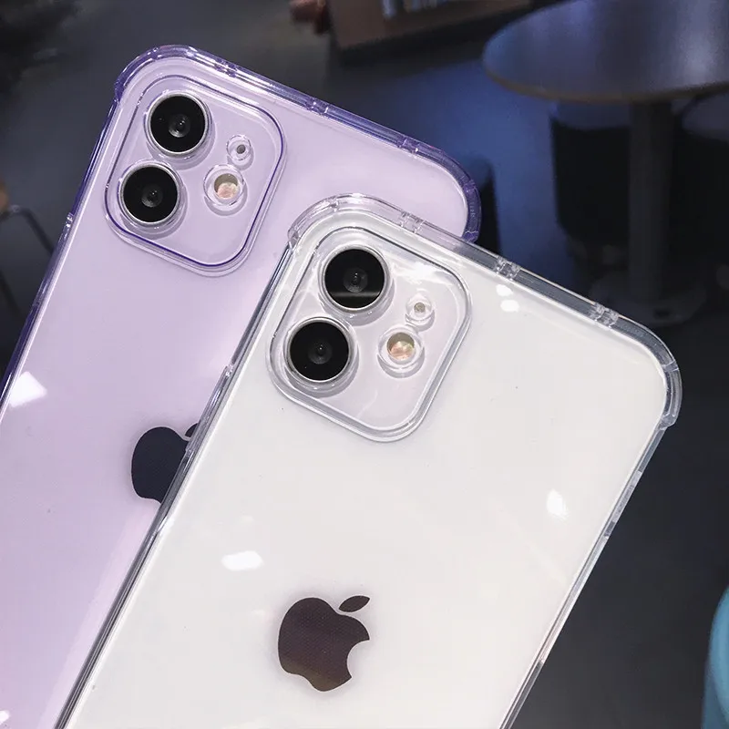 

Clear Silicone Soft TPU Phone Case For iPhone 12 Mini 11 Pro X XS Max 8 7 Plus XR SE 2020 Transparent Shockproof Back Cover