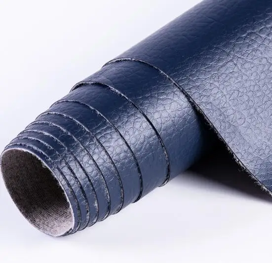 17 Navy Blue 50*138 см Синтетическая кожа личи искусственная кожа ткань искусственная кожа ткани DIY сумка Диванный домашний декор швейный материал Однотонная искусственная искусственная кожа Ткань для шитья DIY Сумка Обувь - Цвет: 17 Navy Blue