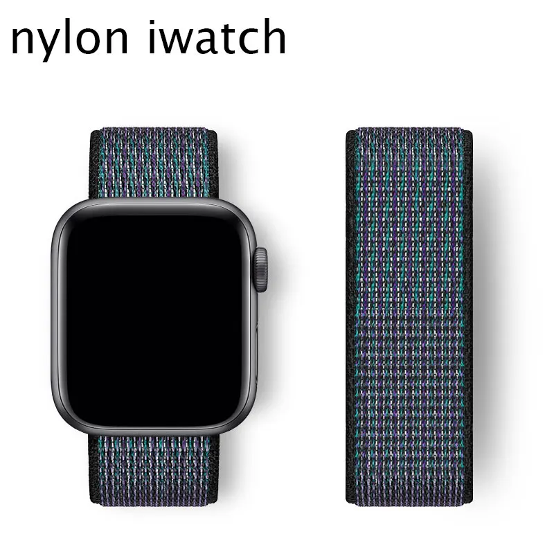 

Band For Apple watch Series 6/5/4 40MM 44MM Nylon Soft Breathable Replacement Strap for iwatch series 6 5 4 3 2 1 38MM 42MM