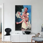 Настенная картина Yue Minjun с изображением смеющегося человека, плакат на холсте, Современная Настенная картина в скандинавском стиле для гостиной, Настенный декор