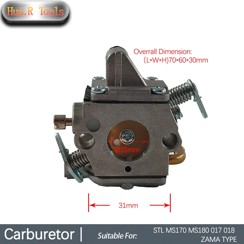 

High Efficiency Carburetor Replacement For STL MS170 MS180 017 018 ZAMA TYPE Chainsaw Garden Tools