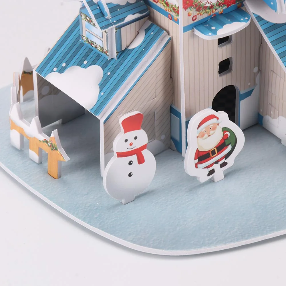

Christmas Tree Christmas House Paper Model DIY 3D Three-dimensional Puzzle Handmade Assembled Puzzle Toys for Children