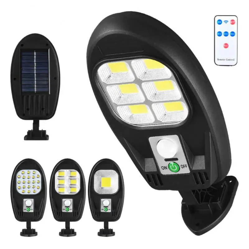 

PIR Motion Sensor Solar Street Lights Waterproof COB LED 3 Modes Garden Wall Lamp Remote Control Courtyard Outdoor Lighting