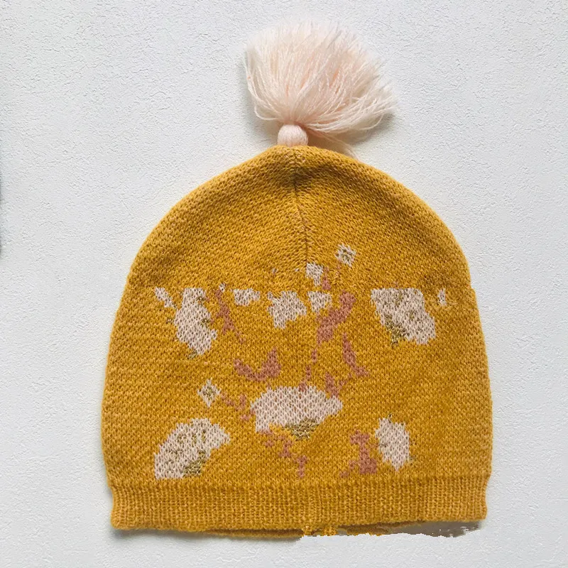 IN STOCK Autumn and Winter New Ethnic Style Series Wool Blend Super Soft Children's Knitted Ear Cap