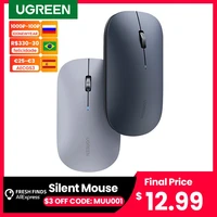 ugreen mouse wireless silent mouse 4000 dpi for computer laptop pc mice souris sans fil 3cm thin slim quiet 2 4g wireless mouse