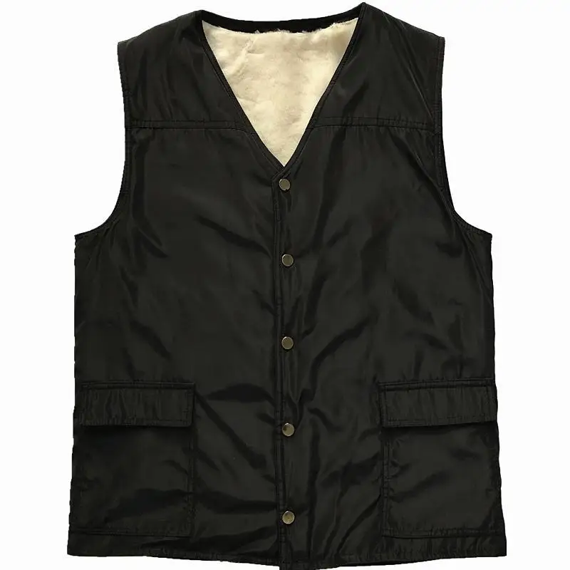 Меховой жилет для мужчин 2020 Модный зимний хлопковый среднего возраста с овцами