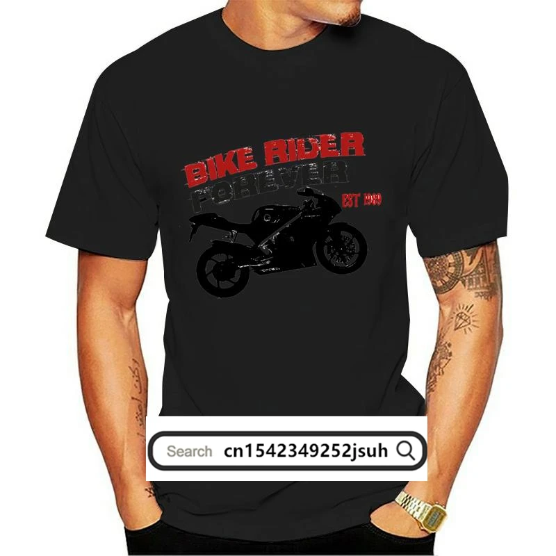 

New Style 100% Cotton Summer Men's Short-Sleeved T Shirt BIKE RIDER FOREBVER Trending Men's And Women's T Shirt