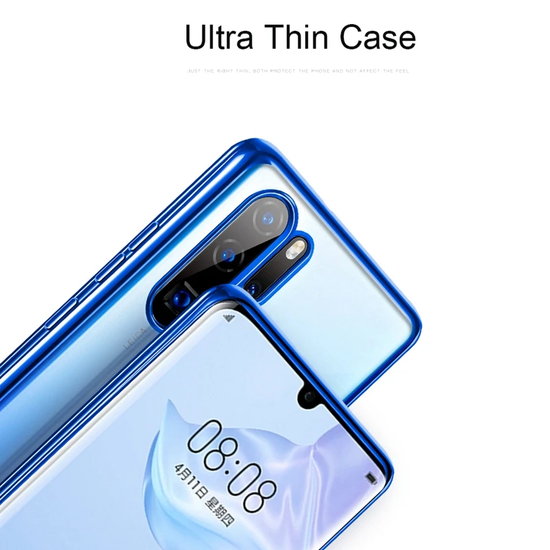 Ультратонкий чехол для телефона huawei P30 Pro P20 mate 20 lite P Smart Z Plus Мягкий силиконовый прозрачный 3D лазерный чехол с покрытием