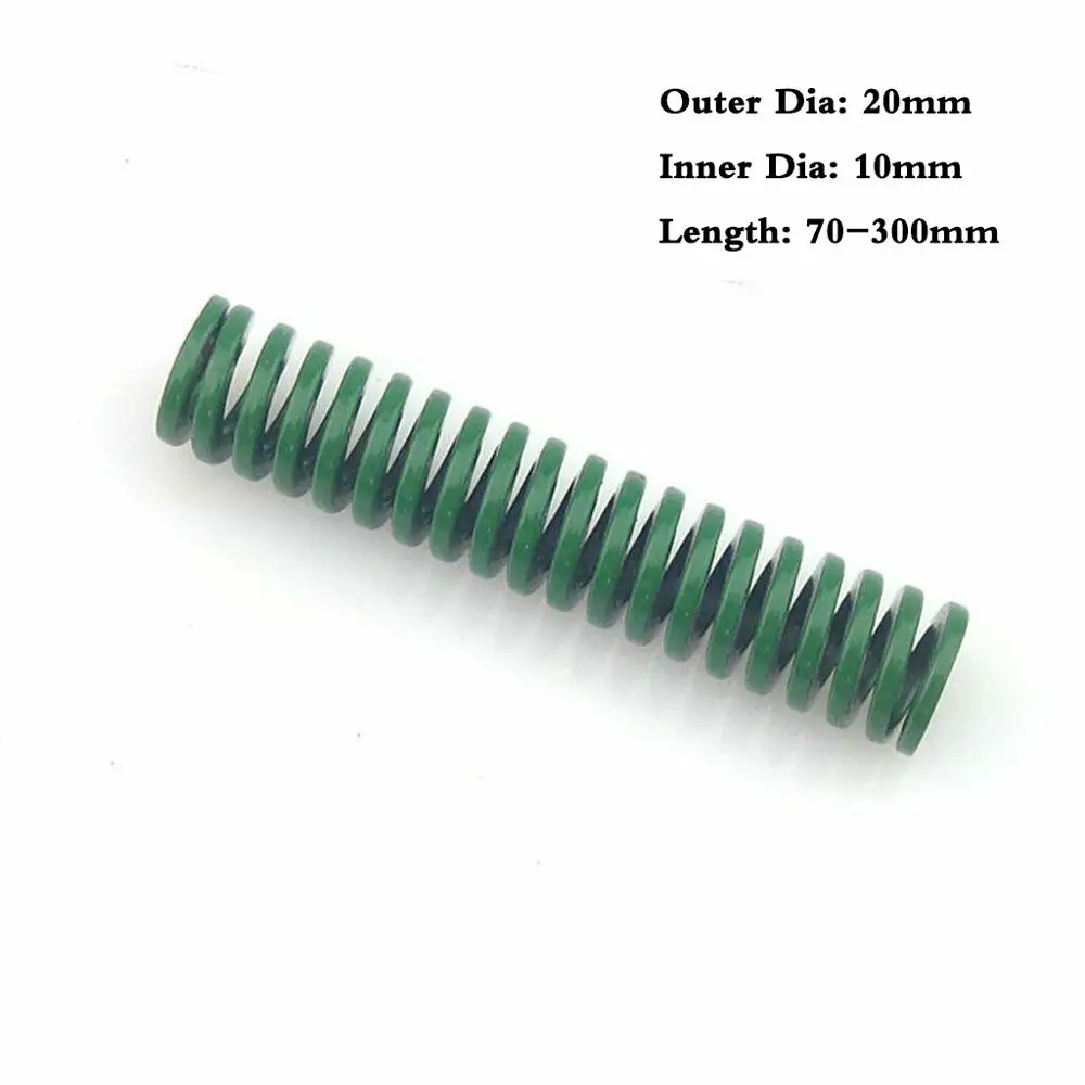 

1Pcs Spring Heavy Load Coil Stamping Compression Mold Die Spring Green Outside Diameter 20mm Inner Diameter 10mm Length 70-300mm
