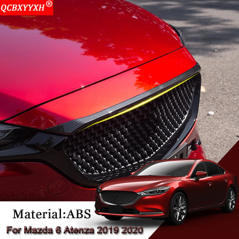 Купи Car Styling ABS Chrome Front Grille Hood Engine Cover Trim External Sequins Sticker Car Accessories For Mazda 6 Atenza 2019 2020 за 5,654 рублей в магазине AliExpress