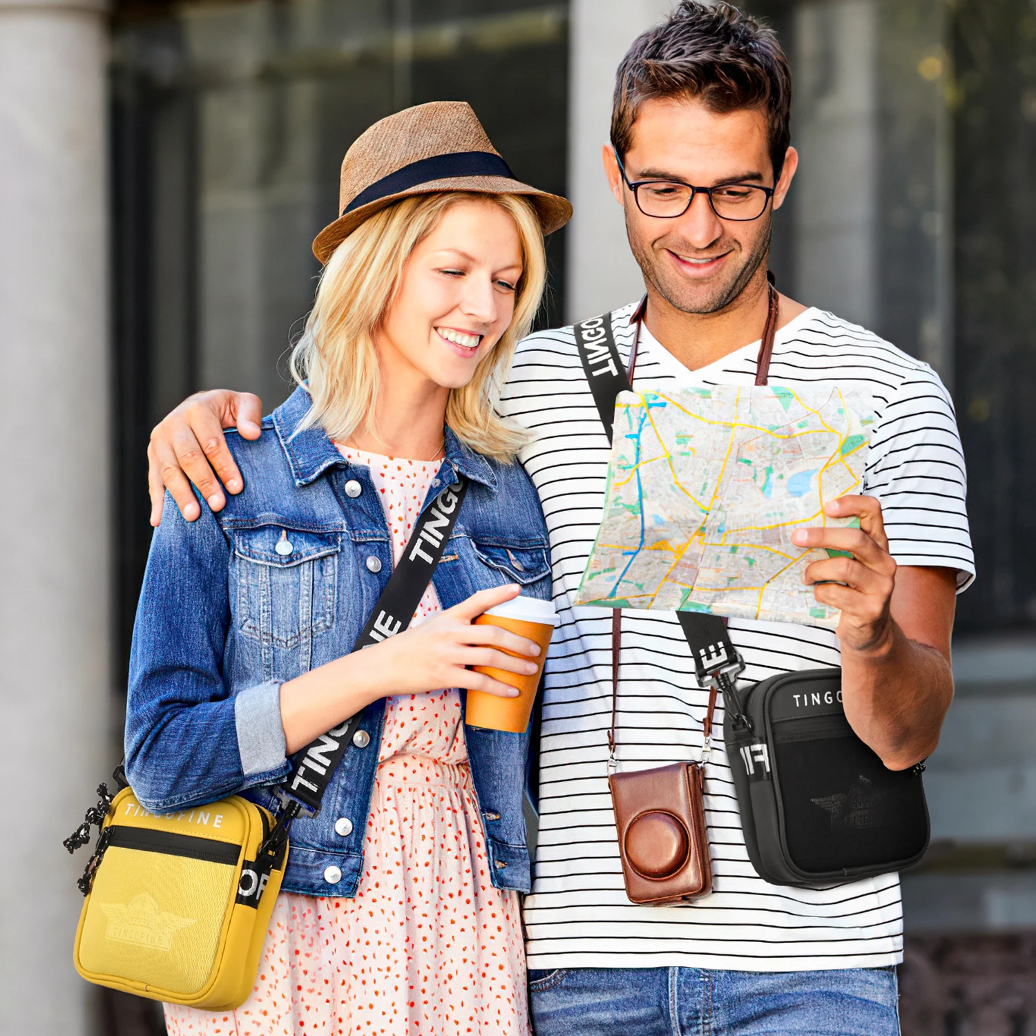 

Waterproof Small Bag 2021 New Arrival Unisex Single Shoulder Bags Women PU Crossbody Bag Casual Letter Print Messenger Flap Male