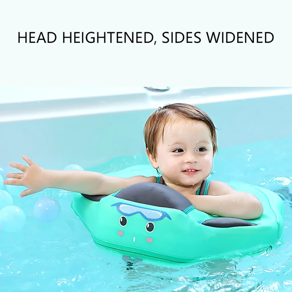 

Swim Trainer Baby Safety Solid Float UPF 50+ UV Sun Protection Canopy Non-Inflatable Swim Ring Lying Swimming Pool Bathtub Toys