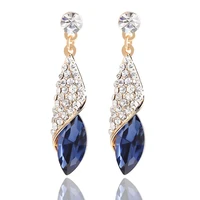 water drop shaped diamond earrings formal evening dress accessories for elegant lady
