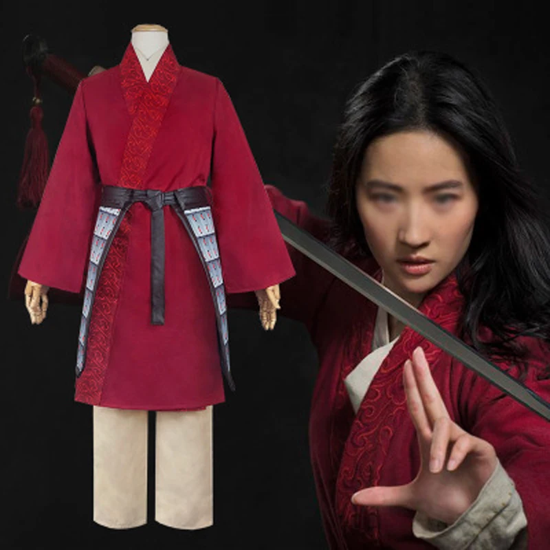 

2022 Adult Childrem Movie Hua Mulan Cosplay Costumes Princess Dresses up for Girl Kids Performance Halloween Costume Fancy-dress