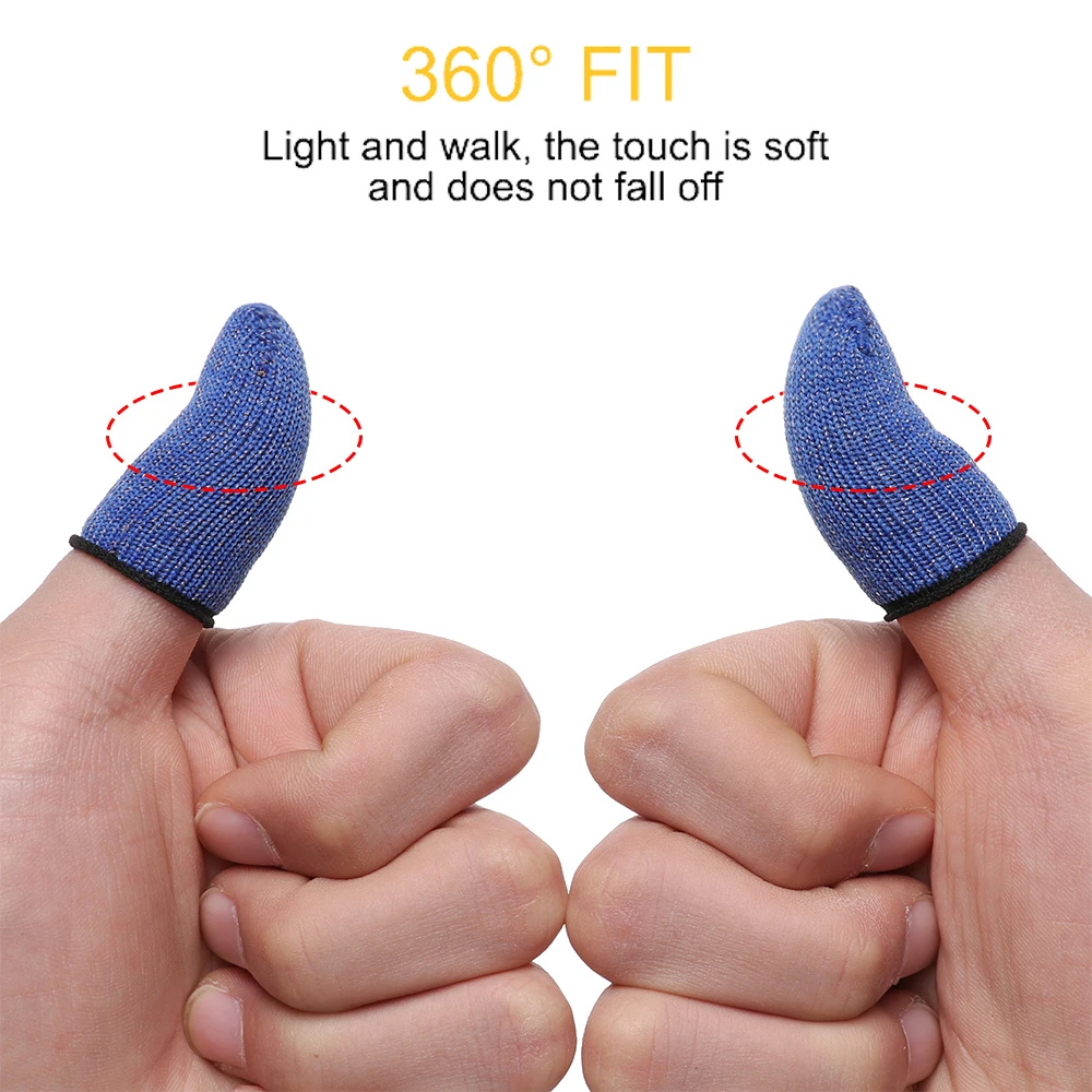 1 пара мобильных контроллеров для чувствительных игр на палец с защитой от пота