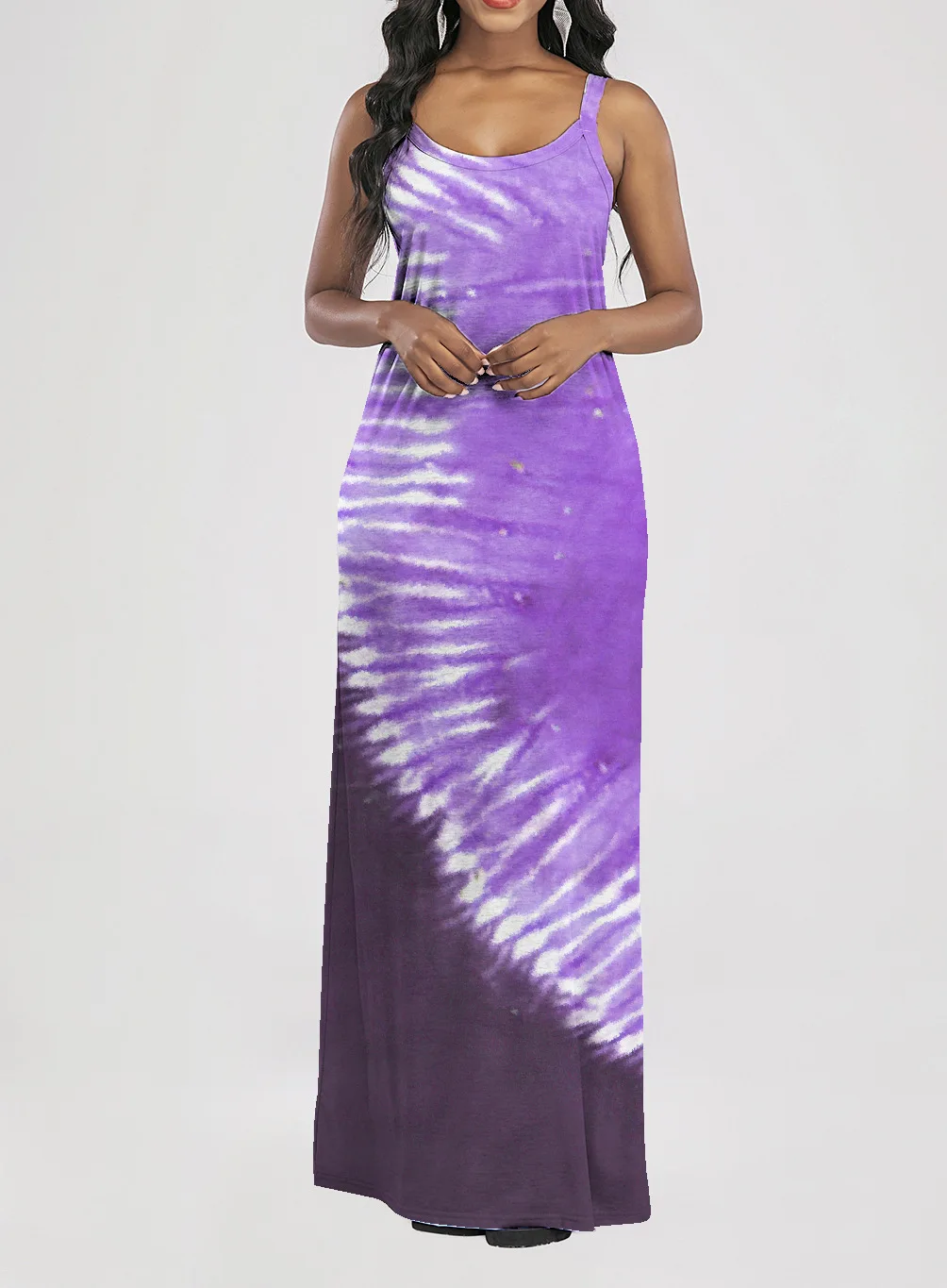 

2021 Women's Long Dress Shell Print Camisole Dress O-Neck Sleeveless Sexy Slim Sling Maxi Dress Female Vest Skirt Summer