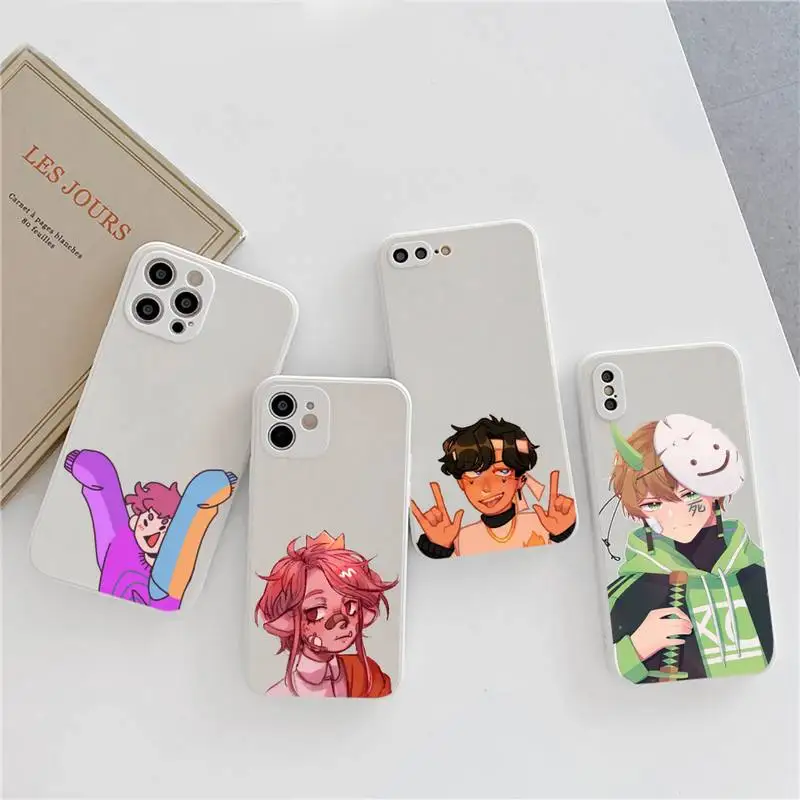 

Dream Smp game catrtoon anime Phone Case For iphone SE 7 8 12 11 X XS XR mini PLUS S pro Max Soft silicone mobile bags