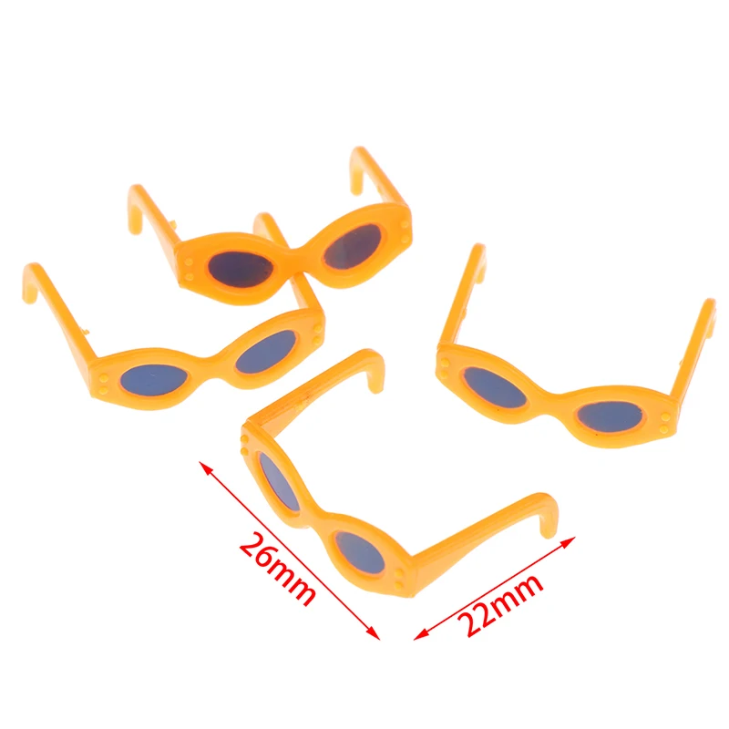 

1/2/5Pcs Fashion Doll Cool Glasses Sunglasses Retro Doll Glasses Toy Photo Props