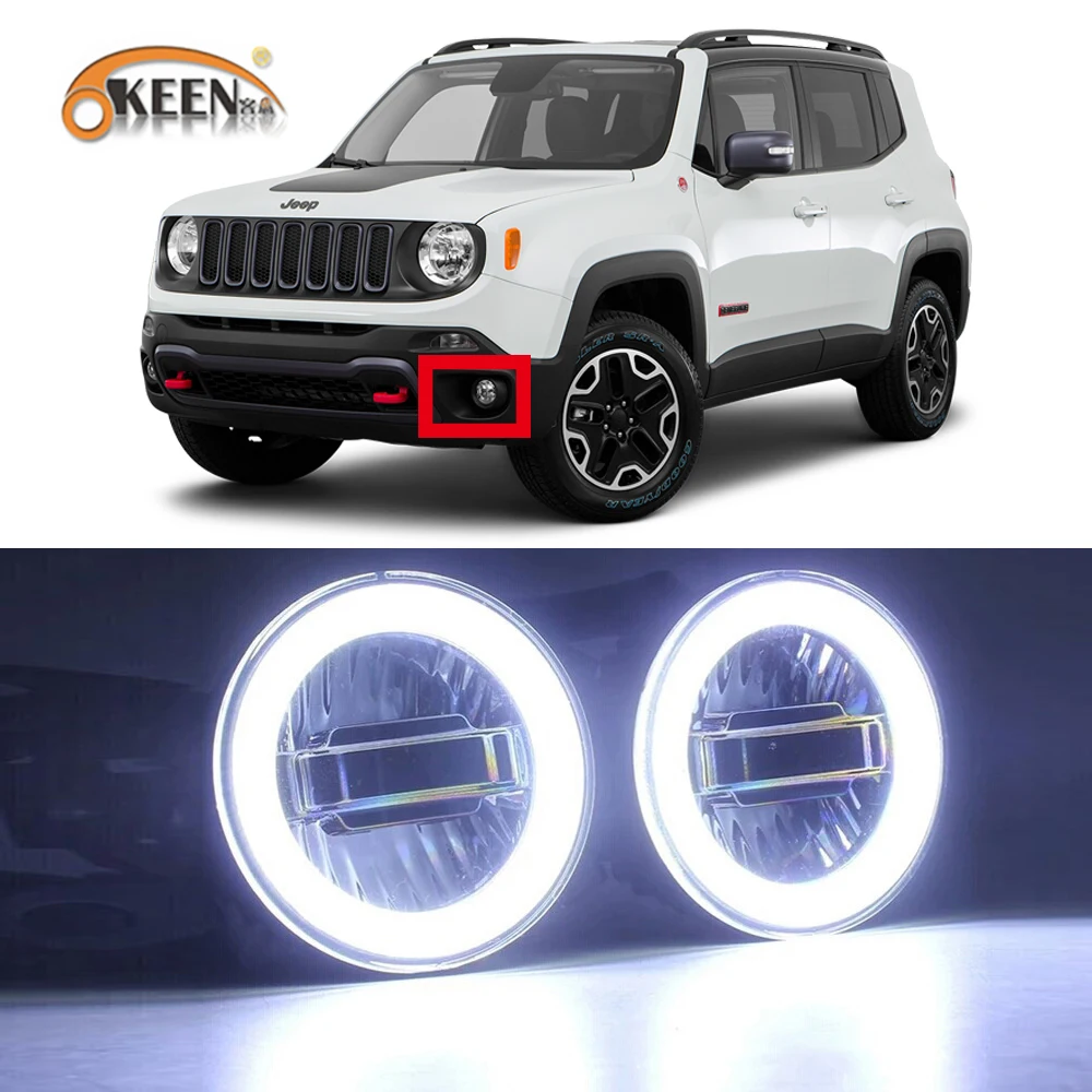 2 шт. для Jeep Renegade 2016 2017 2018 3 в 1 функции авто светодиодный Ангельские глазки