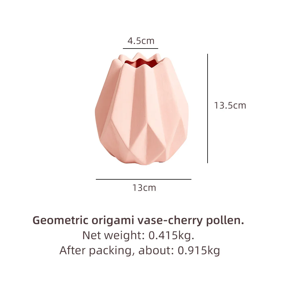 

Modern Origami Vase Nordic Origami Geometric vases for flower Arrangement Pot vase home decor ceramics Flower Vase Decoration