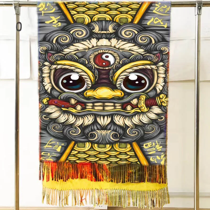 Женский зимний теплый кашемировый шарф шаль 2019 новый дизайн Цифровая роспись